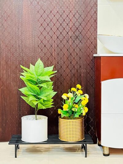Heavy Duty Iron Pot Stand for Balcony, Home Decor, Indoor & Outdoor, Use plant stand supports up to 250kgs (Black)