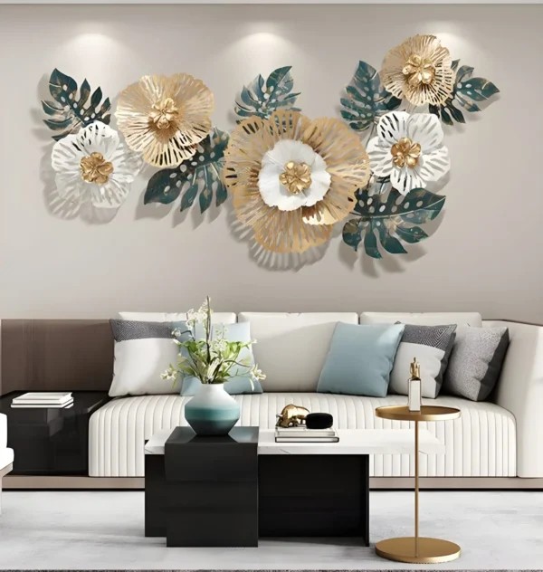 Abstract Figures Handcrafted Wall Sculpture Wall Art Multicolor For Wall Decor big flower
