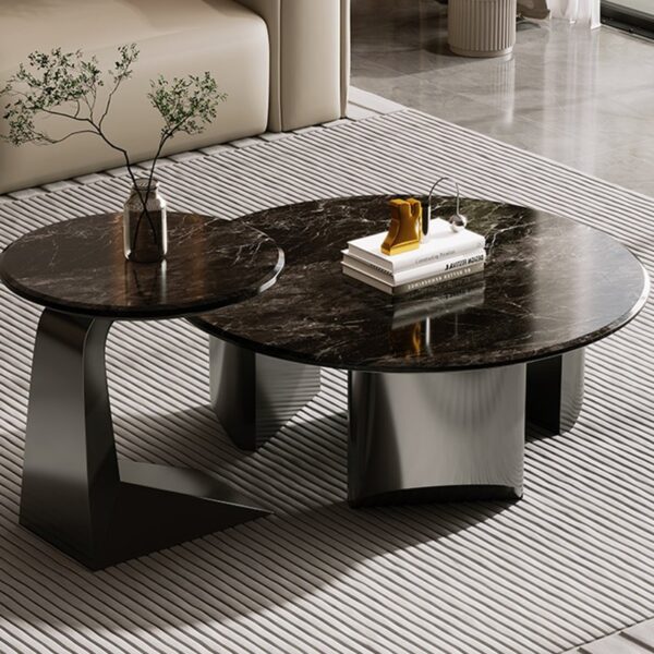 Modern Creative Luxury Stone coffe Table by Metal Makers