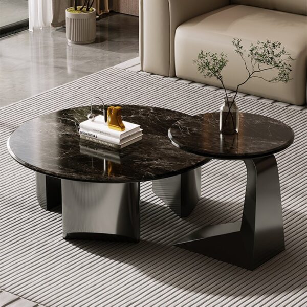 Modern Creative Luxury Stone coffe Table by Metal Makers - Image 4