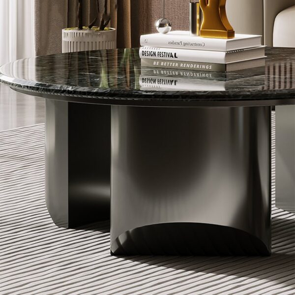 Modern Creative Luxury Stone coffe Table by Metal Makers - Image 2
