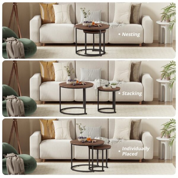 Briajah Nesting Coffee Table Set or (2) By Metal Makers - Image 7