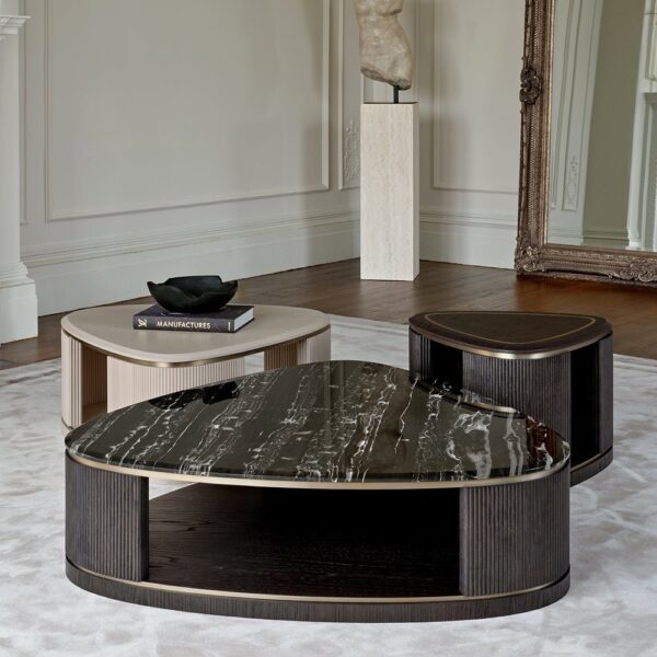 Jenny Coffee Table Trio by Metal Makers Export