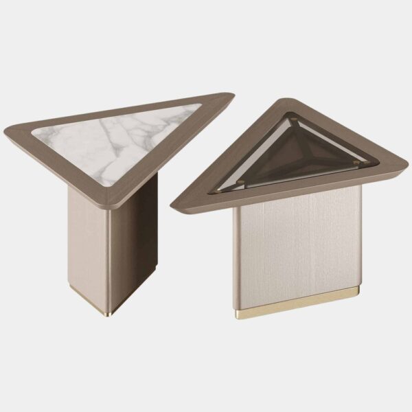 Marble & Smoked Glass Centre Table By Metal Makers Export - Image 3