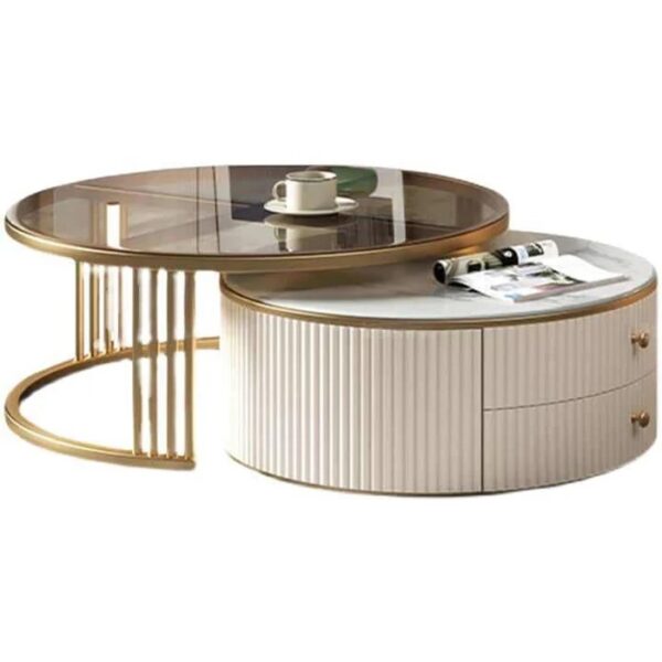 Mona Coffee table With Drawers set of 2 - Image 4