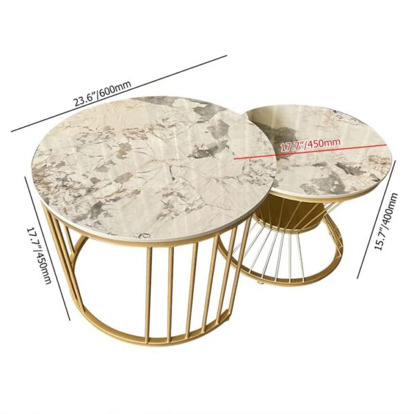 Ms Pandora Coffee Table Set of (2) by Metal Makers Export - Image 5