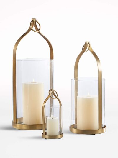 Brass Lanterns Set of (3) By Metal Makers Export