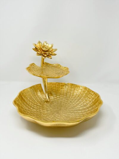 FRUIT BOWL WITH DESSERT PLATE STAND By Metal Makers