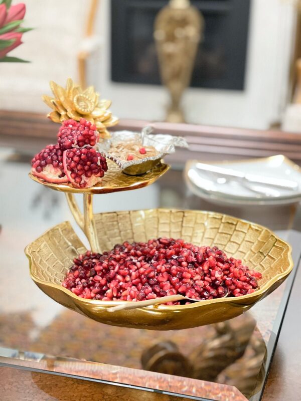 FRUIT BOWL WITH DESSERT PLATE STAND By Metal Makers - Image 2