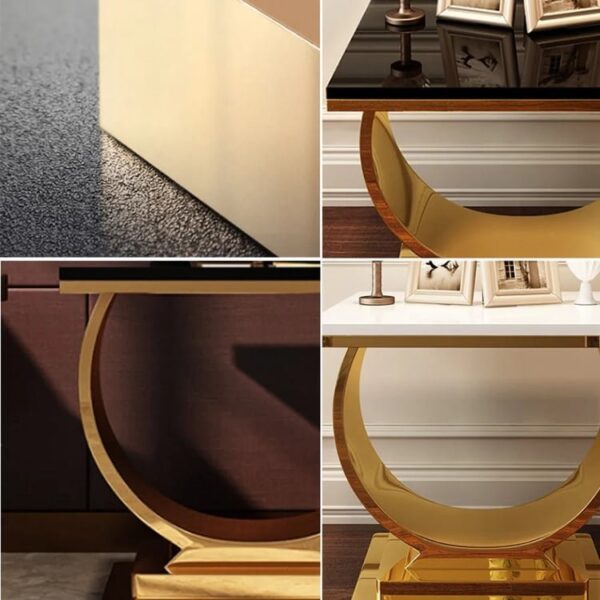 Postmodern Black End Table By Metal Makers Export - Image 2