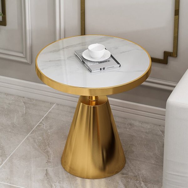 Glam Round Modern Block Side Table By Metal Makers Export - Image 4