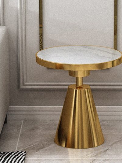 Glam Round Modern Block Side Table By Metal Makers Export