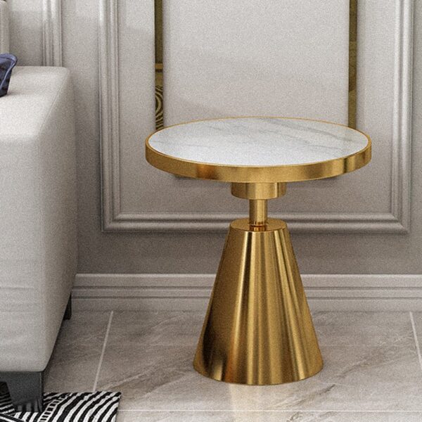 Glam Round Modern Block Side Table By Metal Makers Export